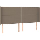  Krevet box spring s madracem LED smeđesivi 200x200 cm tkanina | shoptok.hr