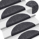  Prostirke za stepenice, samoljepljive, 10 kom, 56x17x3 cm, tamno sive, poluokrugle | shoptok.hr