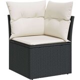  10-dijelni set vrtnih sofa s jastucima crni od poliratana | shoptok.hr