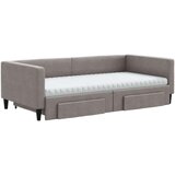  Izvlečna dnevna postelja s predali taupe 100x200 cm blago | Shoptok.si