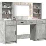  Set za toaletni stol od 3 dijela betonske sive inženjerske drvene | shoptok.hr