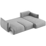 Makamii Svijetlo siva sklopiva kutna garnitura (s desnim kutom/s ležaljkom) Leila – | shoptok.hr