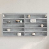  Vitrina siva boja betona 100x8,5x50 cm konstruirano drvo | shoptok.hr