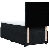 VidaXL Box spring postelja z vzmetnico črna 100x200 cm žamet Slike
