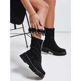 DStreet Botki damskie na platformnie czarne Cene