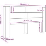  Krevetna ploča s LED-om Umjetnička hrastovina Konstruirano drvo - hrast artisan 180 cm | shoptok.hr