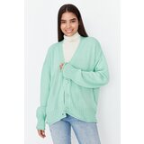 Trendyol Mint Button Detailed Knitwear Cardigan Cene