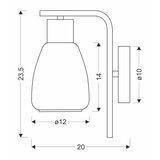  Zidna lampa MOLDO 1xE27/40W/230V crna/dimljena crna | Eponuda.com