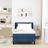  Krevet s opruga kutije s uzglavljem Plava 200 x 80 cm tkanina | shoptok.hr