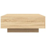 vidaXL Stolić za kavu s LED svjetlima boja hrasta sonome 80x80x31 cm | shoptok.hr
