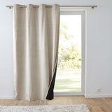 Douceur d intérieur Bež žametna izolacijska zavesa 140x260 cm Polarchic – Cene
