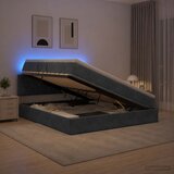  LED krevet za pohranu s madracem Tamnosiva 180 x 200 cm Baršun | shoptok.hr