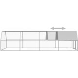 Vanjski kavez za kokoši 3 x 8 x 2 m od pocinčanog čelika | shoptok.hr
