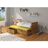 ADRK Dvoposteljna otroka postelja TOMI z vzmetnicama 97 cm - HRAST | Shoptok.si