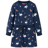  Dječja haljina s dugim rukavima modra 128 | shoptok.hr
