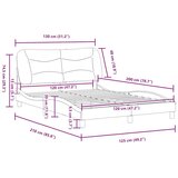 vidaXL Posteljni okvir z vzglavjem svetlo siv 120x200 cm blago | Shoptok.si
