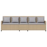  Vrtna sofa 5-sjed s jastucima bež poliratan | shoptok.hr