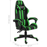  Igraća stolica od umjetne kože crno-zelena | shoptok.hr