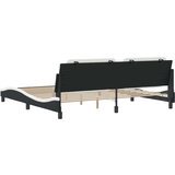  Okvir za krevet s uzglavljem crno-bijeli 200x200cm umjetna koža | shoptok.hr