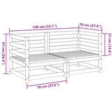  2-dijelni set vrtnih sofa od masivne duglazije i jelovine | shoptok.hr