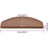  Prostirke za stepenice 30 kom 65x24x4 cm Smeđe poluokrugle velike | shoptok.hr