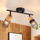 Nettlife stropna svetilka 2 žarnici starinski stropni reflektor nastavljivi leseni reflektorji E14 retro, (22116629) | Shoptok.si