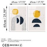 WALLXPERT dekorativna slika od kaljenog stakla (2 komada) uv 954 45 x 65 | ePonuda.com