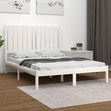 Maison Chic Posteljni okvir - Dvoposteljna postelja - Zakonska postelja bel iz trdnega lesa 120x190 cm-J10071, (21763360) | Shoptok.si