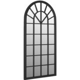  Vrtno ogledalo crno 90 x 45 cm željezno za vanjsku upotrebu | shoptok.hr