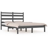 Furnova Posteljni okvir siv iz trdne borovine 135x190 cm, (21939157) | Shoptok.si