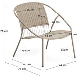 Kave Home Smeđe-siva vrtna fotelja Atrani – | shoptok.hr