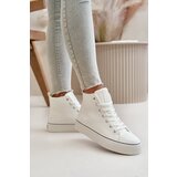 Big Star Women's insulated sneakers made of eco leather white Cene