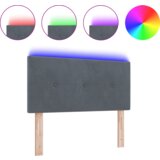 vidaXL LED Uzglavlje s gumbima Tamnosivo 100 cm Baršun | shoptok.hr