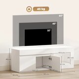  TV ormarić s 2 vrata i pretincem za TV do 60 inča 140x40x48 cm bijeli | shoptok.hr