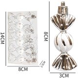 INF Božični okraski v obliki bonbonov - Mini okrogli bonboni (6 kosov) Silver, (5000078471) | Shoptok.si
