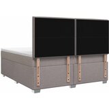  Boxspring krevet s madracem Sivosmeđa 140 x 200 cm Tkanina Smeđesiva 200 x 144 x 140.5 cm | Shoptok.si