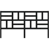  Posteljno vzglavje črno 206x4x104 cm trdna borovina, (20643928) | Shoptok.si