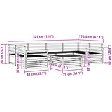  Set vanjskih sofa 7 kom. Prirodna Čvrsto drvo akacije | shoptok.hr