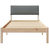  Okvir kreveta smeđe i tamnosivo 90 x 200 cm Masivna borovina | Eponuda.com