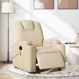 Maison Chic Električni masažni stol - Relax naslanjač krem blago, (22061287) | Shoptok.si