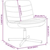  Stolica na kotačiće Krema 63 x 75 x 76 cm tkanina | shoptok.hr