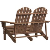  Vrtni dvosjed Adirondack od masivne jelovine smeđi | shoptok.hr