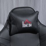  Igraća stolica funkcija masaže podesivi naslon oslonac za noge do 120 kg čelični okvir umjetna koža crna | shoptok.hr