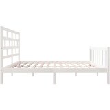  Okvir za krevet od masivne borovine bijeli 120 x 200 cm | shoptok.hr
