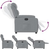  Naslonjač od tkanine svjetlosivi | shoptok.hr
