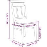  Stolac za blagovanje 2 pcs Prirodna i svijetla Čvrsto drvo | shoptok.hr