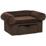 SOFA za pse s ladicom smeđa 75 x 50 x 38 cm plišana | shoptok.hr