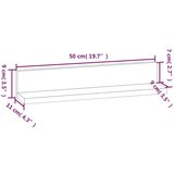 vidaXL Stenske police 2 kosa bela 50x11x9 cm trdna borovina | Shoptok.si