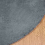  Faux Rabbit Fur Rug Olite Antracit Ø 100 cm Poliester | shoptok.hr