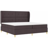  Krevet s opruga kutije Tamno smeđa 200 x 200 cm tkanina | shoptok.hr